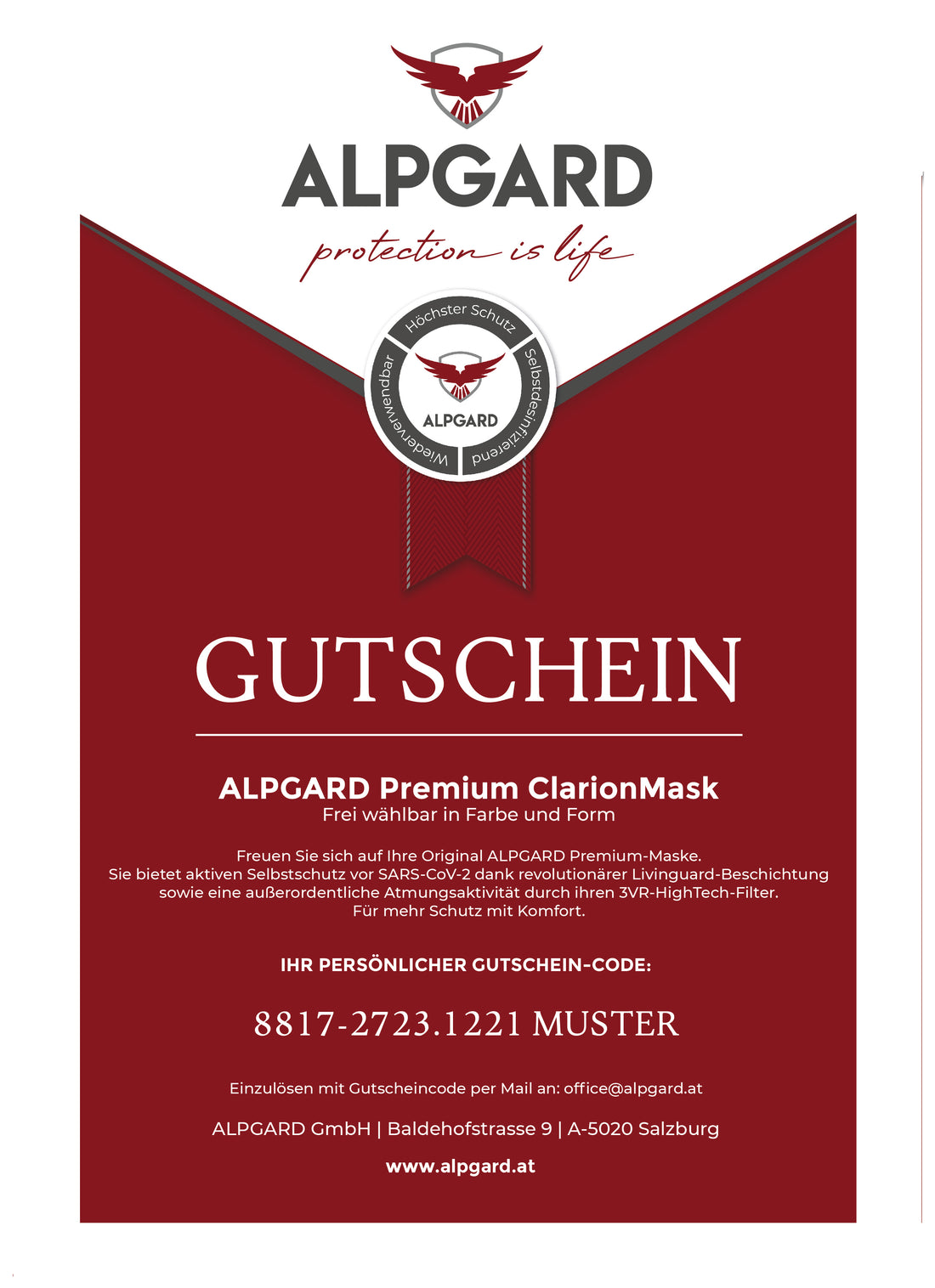 Gutschein | Premium ClarionMask